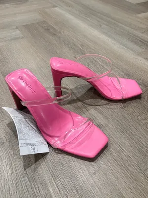 The Drop Women's Pink Avery Square Strappy High Heeled Sandal Size 9 thumbnail 3