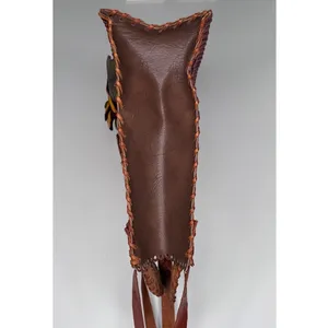 1970s Brown Tooled Leather Sculpted 3D Flower Boho Artisan Shoulder Bag thumbnail 10