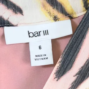 bar III Mini Dress Sz‎ 6 Pink Abstract Animal Print Ruffle Flutter Party thumbnail 4