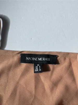 Nadine Merabi Nude Satin Slip Mini Dress XS US 2 NWOT thumbnail 5