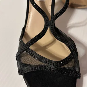 Nina New York black ankle strap heels women size 9.5 M thumbnail 9