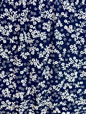 Chelsea & Violet Mini Floral Print Tiered Ruffle Long Sleeve Dress S Blue NWT thumbnail 8