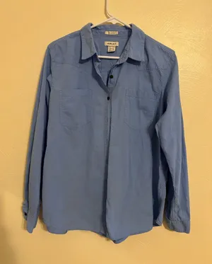 Ariat XL Blue Relaxed Button Front Performance Shirt Western Outdoor thumbnail 1