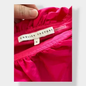 English Factory Long Sleeve V‎ Ruffled Mini in Berry Size S thumbnail 2