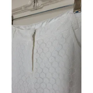 Elaine Kim White Eyelet Lace Trouser Pants English Countryside Equestrian Large thumbnail 4