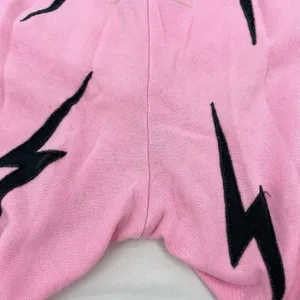 Aviator Nation Pink All Over Black Bolt Sweatpant Joggers Lounge Gym Fit Size XS thumbnail 5