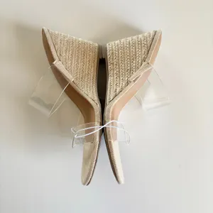 A New Day Ansel Clear PVC Double Band Open Toe Wedge Sandals Women's 9.5 NWT thumbnail 3