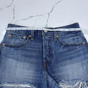 Levis Denim Shorts Womens Size 27 Distressed Jean Blue thumbnail 2
