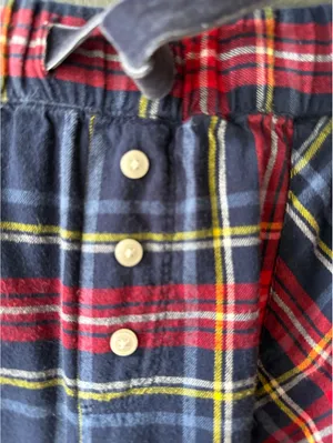 Aerie Cozy Plaid Flannel Lounge Pants with Drawstring Waist and Button Detail thumbnail 5