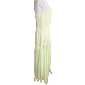 Peppermayo yellow Eden strapless maxi dress drop waist new with tag size 8 thumbnail 5