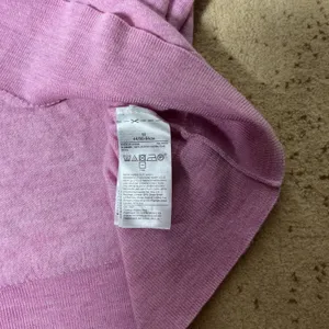 Banana Republic Merino Wool Short Sleeve Sweater Womens M Purple Tipped Pocket thumbnail 5