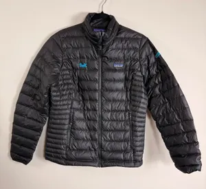 Patagonia Goose Down Quilted Jacket Black Puffer Full Zip Size M 84683 2020 thumbnail 1