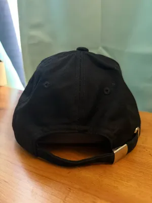 Sunset Black Baseball Cap Hibiscus Flower Embroidered Hat Adjustable Strap thumbnail 3