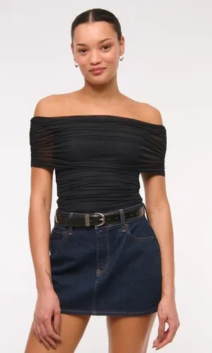 Abercrombie Mesh Foldover Bodysuit small thumbnail 1