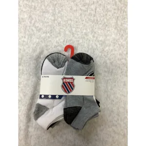 K-Swiss Womens 6 Pair Low Cut Ankle Socks White Grey Black K-NIT Cushioned w9-11 thumbnail 4
