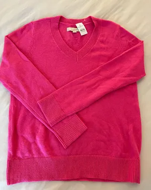 Loft Pink Knit Sweater thumbnail 1