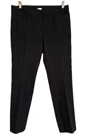 J.Crew Women’s‎ Black Stretch Mid-Rise Straight Leg Trouser Pants Size 10R thumbnail 1