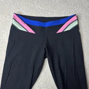 Women's Lululemon 12 Wunder‎ Under Crop Black Reversible Leggings thumbnail 2