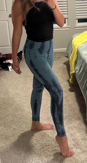 lululemon athletica Blue Tie-Dye Leggings thumbnail 1