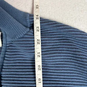 OFFLINE by Aerie Home Stretch Quarter-Zip Pullover Women's S Blue Ribbed Lounge thumbnail 6