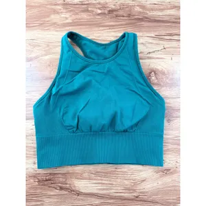 Lululemon Ebb to Train Sports Bra Laguna Green High‎ Neck Size 6 W2BLGS thumbnail 2