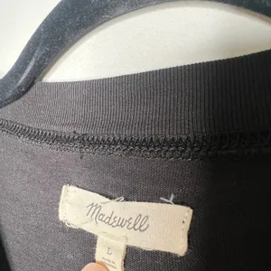 Madewell Black T-shirt Mini Dress Size Large thumbnail 7