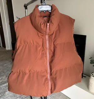 SheIn EZwear Plus Size Zip Front Vest Padded Coat 4XL thumbnail 1