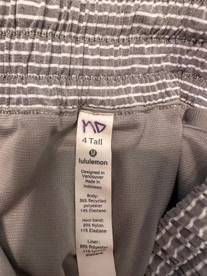 Lululemon Hotty Hot Grey Striped Shorts Tall thumbnail 4