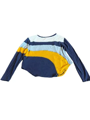 Free People Movement Navy Mustard Colorblock Long Top Shirt Swing Medium Women's thumbnail 11