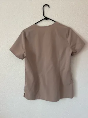FIGS Catarina Scrub Top in tan sz small thumbnail 7