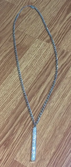 Rhinestone rod necklace thumbnail 1