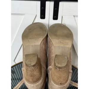 Report Chloey Womens Ankle Boots Size 8.5 Tan Suede Side Zip Stacked Block Heel thumbnail 10