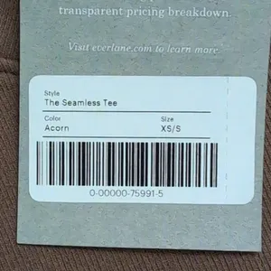 Everlane The Seamless Tee Acorn (Brown) Cropped Short Sleeves Crew Neck XS/S New thumbnail 10