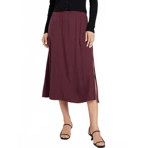 Smocked-Waist Midi Skirt Old Navy NWT Royal Velvet Small thumbnail 2