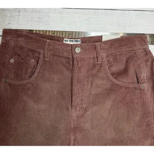 Free People Good Luck MID RISE Barrel Leg Corduroy Pants Withered Rose Size 29 thumbnail 13