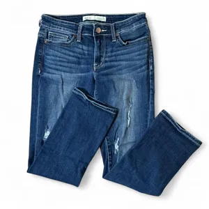 BKE‎ Payton Women's Sz 24 Mid Rise Distressed Skinny Jeans Dark Wash thumbnail 2
