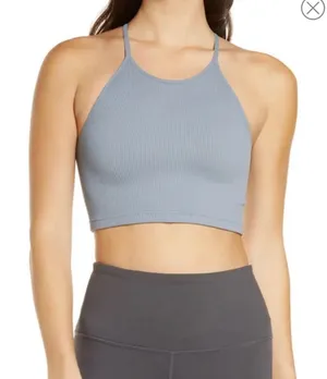Free People Movement Cropped Run Tank Stormy Sea BNWTS thumbnail 1