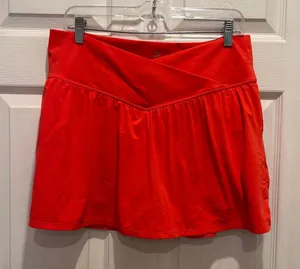 Joy Lab Game‎ Day Drop Waist Skort Women's XL Red Orange Tennis Golf Pickleball thumbnail 1