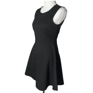 Lulus Women's Black Lace Open Back Skater Short Dress Size M Cocktail Fit & Flare thumbnail 6