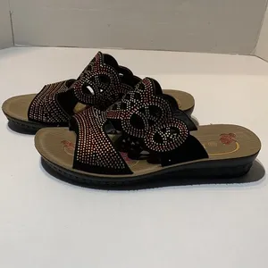 M G Slide Sandals with Rhinestones. Size 8 1/2. thumbnail 2