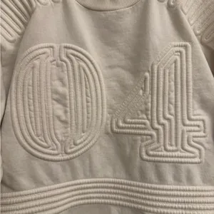 Ivy Park Small White Corded 04 Cotton Crewneck Sweatshirt thumbnail 3