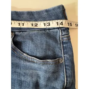 American Eagle Super Stretch Denim Mini Skirt Sz 6 Classic Wash Distressed Boho thumbnail 8