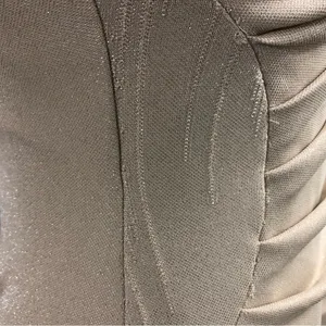 CHIARA BONI LA PETITE ROBE Aliki Metallic Sheath Gown Gold Shimmer 40 NWT thumbnail 14