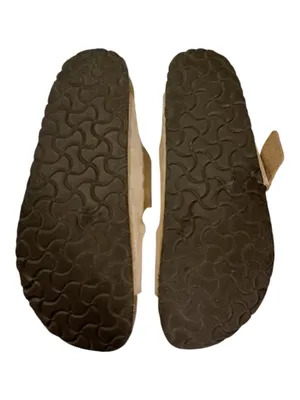 Birkenstock Arizona Big Buckle Nubuck Leather Sandals - Almond/Gold thumbnail 5