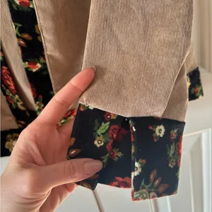 Floral Trim Tan Cardigan thumbnail 7