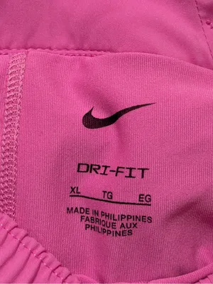 Nike Women's One Dri-FIT Pink Mid-Rise Brief-Lined Shorts Size XL thumbnail 3