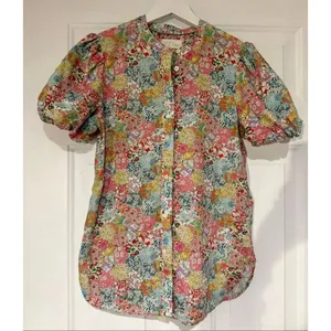 J.crew x Liberty classic fit patchwork floral puff sleeve blouse 2 thumbnail 2