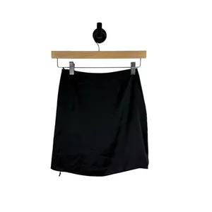 Wilfred by Aritzia Elixir Satin Mini Skirt in Black Size 00 thumbnail 5