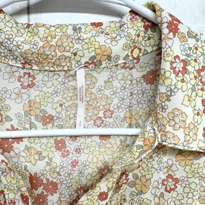 Free People Dress Women S Bonnie Mini Tea Combo Puff Sleeve‎ Button Down Cottage thumbnail 2
