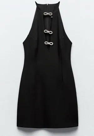 ZARA Jewel Bow Mini Dress thumbnail 4